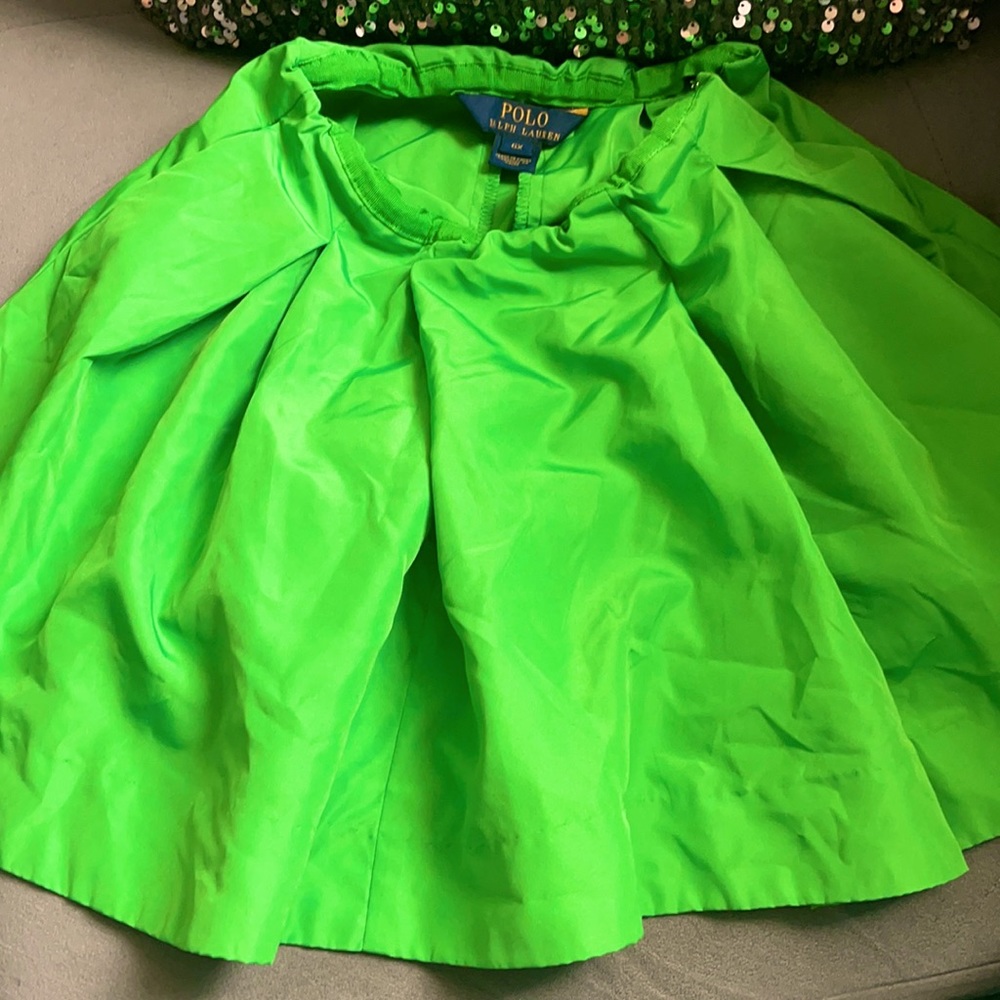 little girl 6x green tennis skirt.
